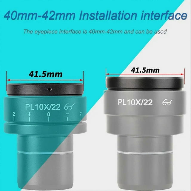 Lot de 2 oculaires de microscope stéréo, protection oculaire à angle plat en caoutchouc pour interface 40-42 mm