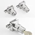 thumbnail image 3 of Lefu Cabinet Display Showcase Glass Door Lock With Keys Sliding Door Lock Silver, 3 of 8