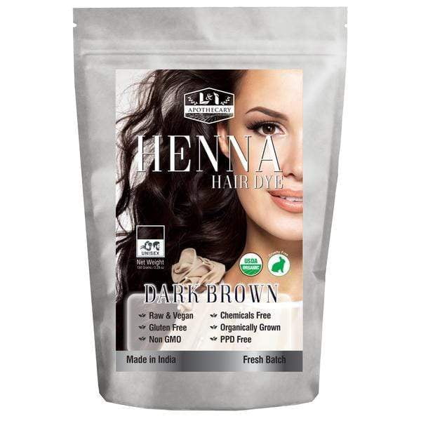 Organic Dark Brown Henna Hair Dye - 100 Grams Organic Dark Brown Henna Hair Dye - 100 Grams