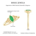 thumbnail image 5 of Rosec Jewels Natural Emerald Promise Ring with Celtic Knot - Bezel Set May Birthstone Ring - 4X8 mm - AAA Quality - Ready to Gift, 14K Yellow Gold, US 5.00, 5 of 8