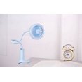 thumbnail image 2 of Clip on Fan 360° Rotation Rechargeable Mini Fan Personal Fan with Light for Home, 2 of 10