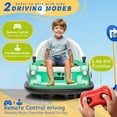 thumbnail image 6 of Conchico 12V Bumper Cars for Kids, Kids Ride on Toy for Toddler Boys Girls 3-5, 360° Spin, Ride on Cars with Remote Control, Anti-Collision Padding, Safety Belt, LED Lights, Bluetooth, Blue-Green, 6 of 7