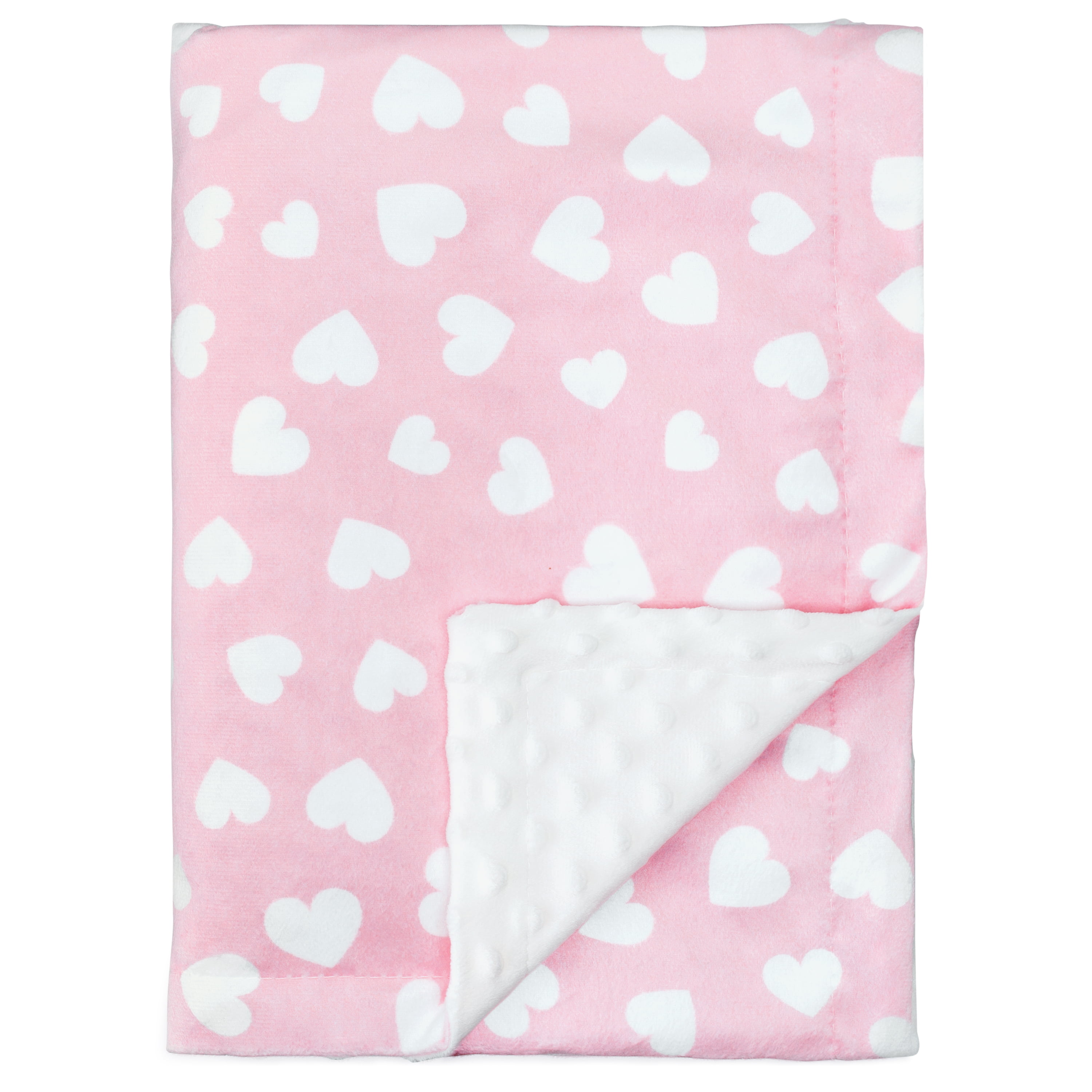 *SPECIAL* Hot Pink Grey Minky Baby Blanket Stroller Pram Crib Shower Gift 