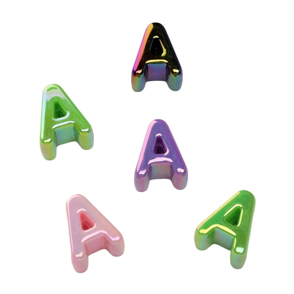Large Acrylic Letter Beads Big Letter Alphabet Beads 3D Acrylic Letter Slide Bead Colorful Large Hole European Bead For Bracelet Necklace Name ID Craft Kids Arts And Crafts Ages 8-12 Diy Crafts for