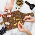 thumbnail image 4 of Colorful Cutting Board, Geometric Striped Seamless Cultural Local Pattern Vintage Print, Decorative Tempered Glass Cutting and Serving Board, Wine Bottle Shape, Multicolor, by Ambesonne, 4 of 5