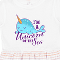 thumbnail image 4 of Inktastic Cute Narwhal I'm a Unicorn of the Sea Girls Toddler Dress, 4 of 5