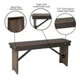 thumbnail image 4 of Flash Furniture Hercules 40'' x 12'' Mahogany Solid Pine Folding Farm Bench, 4 of 9