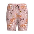thumbnail image 4 of Naloa Beautiful Fox Men's Short Pajama Pants, Lounge Comfort Shorts with Elasticized Waistband and Side Pockets - Large, 4 of 9