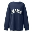 thumbnail image 3 of TYGHBN Women's Fashion Letter Print Sweatshirt Crewneck Long Sleeve Drop Shoulder Loose Fit Casual Sweatshirt Crop Sweater Color Pullover Jogging Suits Women Half Hoodies Women Junior Hoodies Teen, 3 of 3
