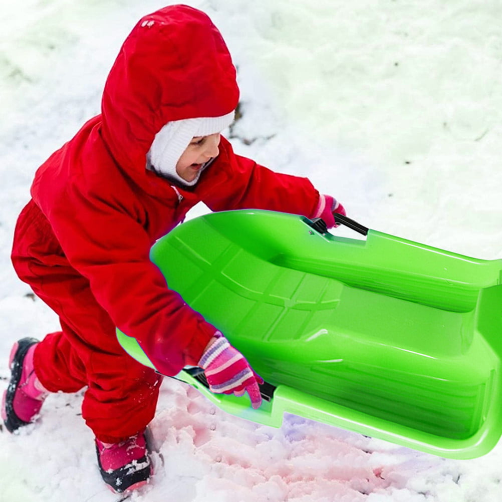 Wosiky Snow Sledge High Performance Toboggan Sledge Snow Sand Grass Sledge Slider with Pull Rope for Children Adults