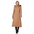 thumbnail image 1 of Anastasia Fashions Womens Detachable Hooded Military Winter Coat Camel Size 6, 1 of 5