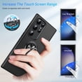 thumbnail image 3 of Hidden Series Galaxy S23 Ultra Case 5G,[No Fall-Off Kickstand] 360°Metal Ring, 15Ft Military Grade Shockproof Protective Phone Case Designed for Samsung Galaxy S23 Ultra, Black, 3 of 15