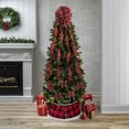 thumbnail image 4 of SUTENGDA Large Glitter Candy Cane Stripe Ribbon Christmas Tree Topper Bow and 12  Bows  13 Pieces, 4 of 5