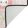 thumbnail image 4 of Dreamtimes Lightweight Soft Area Rugs 31x20 Inch, Cute Bunny with White Daisy Floor Mat Doormat for for Rooms Entrance Hardwood Floor Living Room 2'7" x 1'8"） Nursery Rugs, 4 of 6