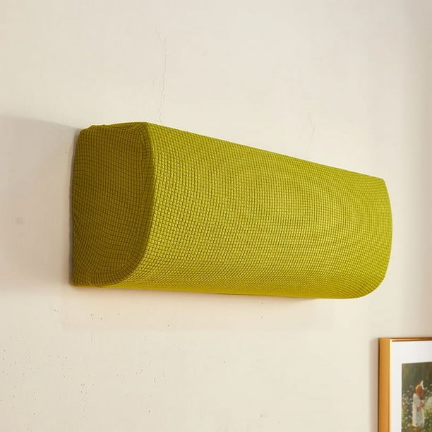 Nvzi 1 pieza de cubierta antipolvo para aire acondicionado de pared, elástica, de color sólido, simple, 90-110 cm (verde)