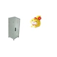 thumbnail image 1 of Lipstore Space Saving Stackable Storage Cabinet with Cartoon Snake Statue Decorative Resin Tabletop Ornament for Home Office Organization and Housewarming, 1 of 8