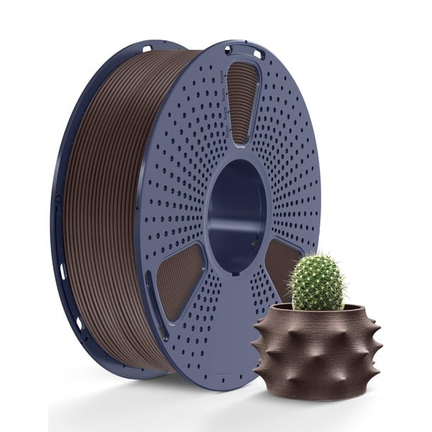 Filamento para impresora 3D SUNLU, fibra de madera auténtica PLA, 1,75 mm, 1 kg
