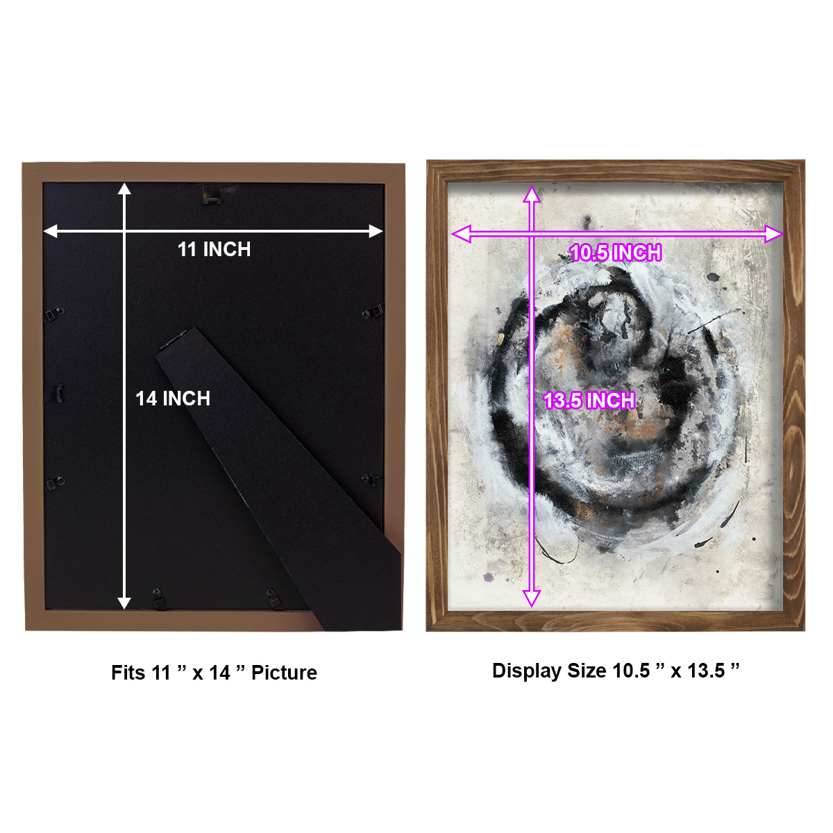 Circular Energy III -Framed Print w/glass-Walnut