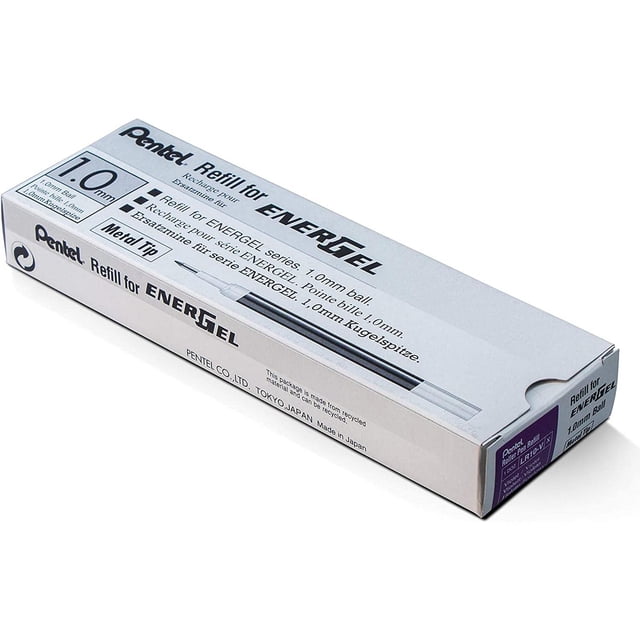 Recarga Pentel EnerGel RTX, EnerGel Deluxe, Punta Metálica, Tinta Violeta