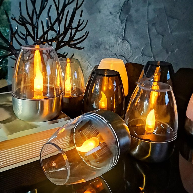 Solar Tea Lights Outdoor Powered LED Candle Light Flameless