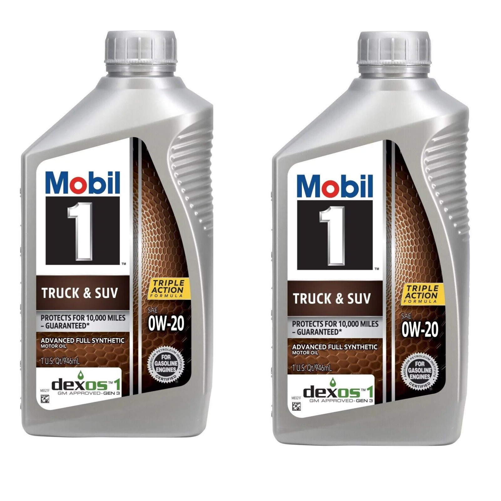 Mobil 1 Truck & SUV Full Synthetic Motor Oil 0W20, Pack of 2