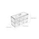 thumbnail image 3 of Caja de almacenamiento de escritorio de acrílico transparente | Contenedor rectangular apilable a prueba de polvo para joyas, hisopos de algodón, accesorios para el cabello | Soporte de tocador que, 3 of 7