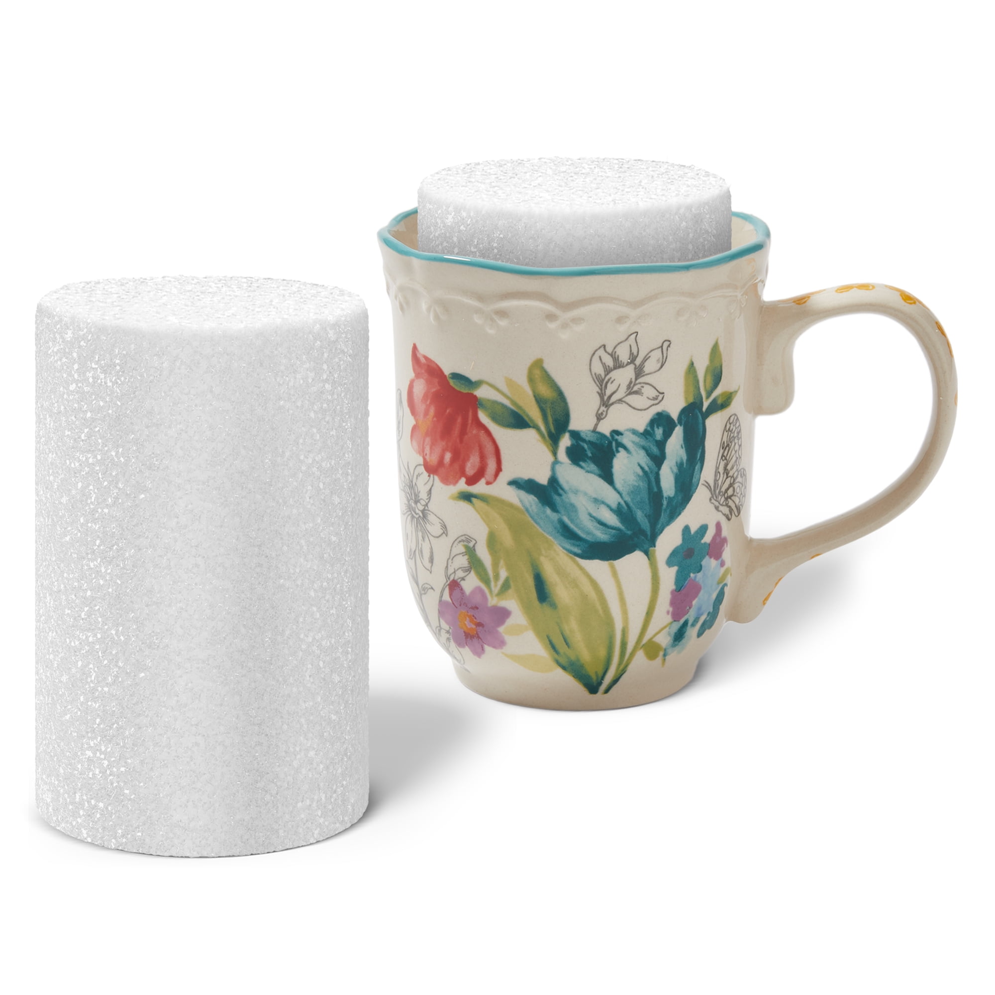 FloraCraft CraftFōM Mug Plug 2.4 Inch x 3.75 Inch White