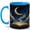 Blue, variant on Celestial Open Book 11oz Ceramic Mug, Moon and Stars Coffee Cup