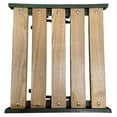 thumbnail image 3 of Cast Aluminum and Wood Antique Green Ornate Rectangular Coffee Table, 3 of 4