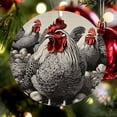 thumbnail image 6 of Christmas Ceramic Ornament Chicken Stocking Name Tags Rooster Painting Country Best Gifts for Christmas Housewarming Gift, 6 of 8
