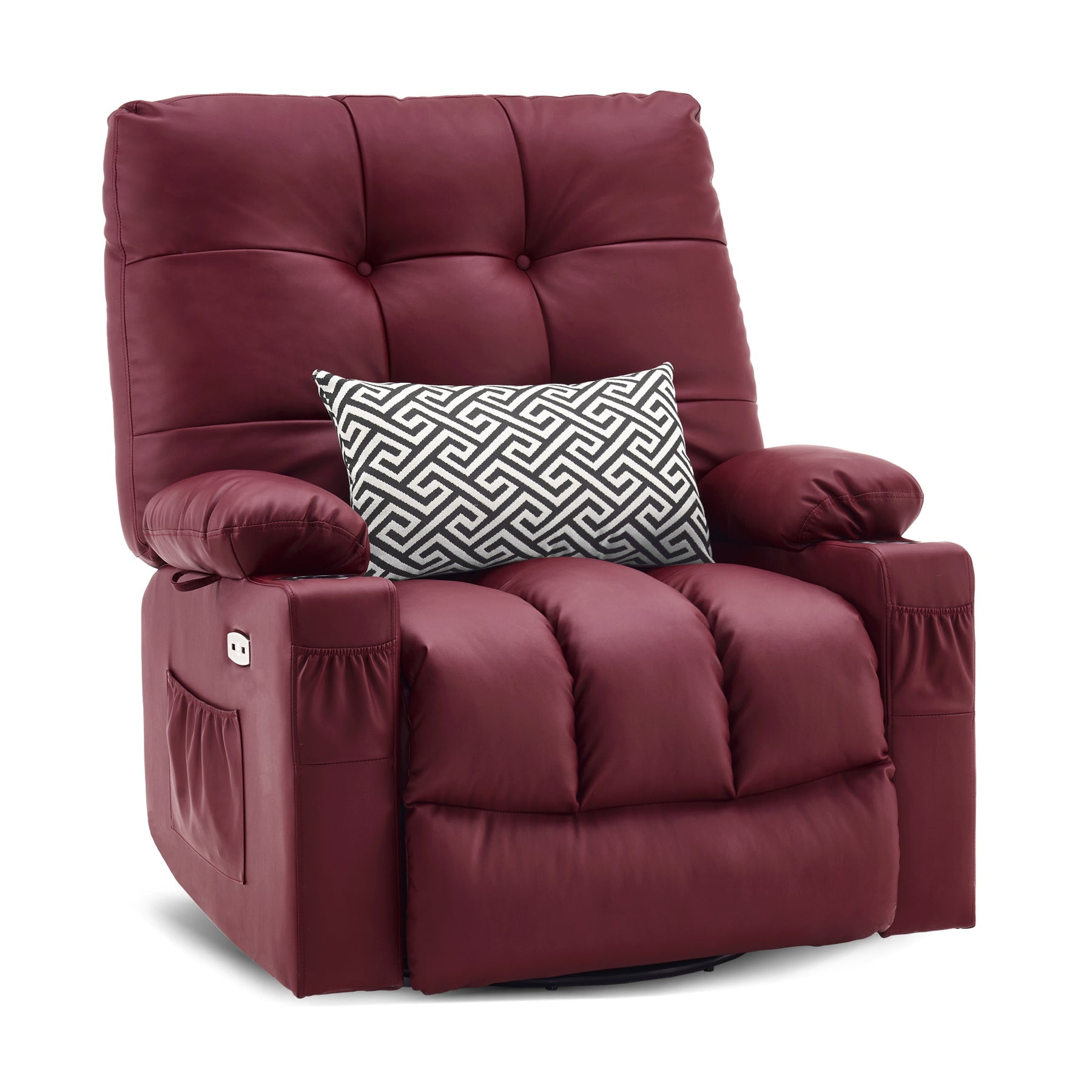 Large Electric Power Swivel Glider Rocker Recliner Chair w