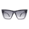 thumbnail image 2 of Rimless Gothic Horn Stud Oversized Rectangle Cat Eye Sunglasses Slate - Smoke, 2 of 4
