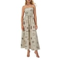 thumbnail image 1 of Kcodviy Robes d'Été pour Femmes à Imprimé, Dos Ajouré, Bretelles, Robe d'Été Décontractée, 1 of 7