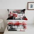 thumbnail image 4 of Abstract Comforter Modern Abstract Art Comforter Set Red Grey Black Pattern Bedding Set Room Decor Full Size Duvet Set, 4 of 6