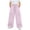 Pink, variant on Xyant Girls Hiking Pants Kids Elastic Waist Wide Leg Cargo Pants Y2K Street Baggy Trousers with Pockets 5-16 Years (Beige,7-8 Years)