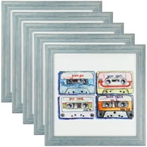 ArtToFrames 5" x 7" Blue Picture Frame, 5x7 inch Blue Wood Poster Frame (WOM-4377), 5 Pack