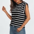 thumbnail image 3 of Women's Cap Sleeve Tank Top Crew Neck T Shirts Loose Fit Basic Summer Casual Tee Tops, 3 of 5