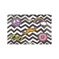 thumbnail image 4 of MKHERT Hipster Mustaches Peace Sign Rainbow Donut on Stripes Placemats Table Mats for Dining Room Kitchen Table Decoration 12x18 inch,Set of 6, 4 of 4