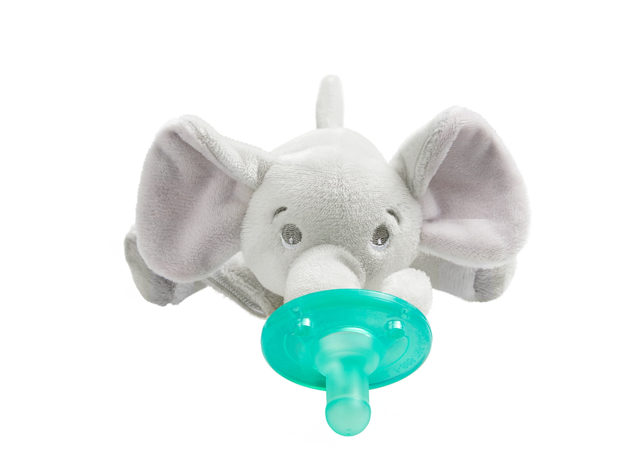 Philips Avent Soothie Snuggle Pacifier Holder with Detachable Pacifier,  Elephant, 0M+, SCF347/03 