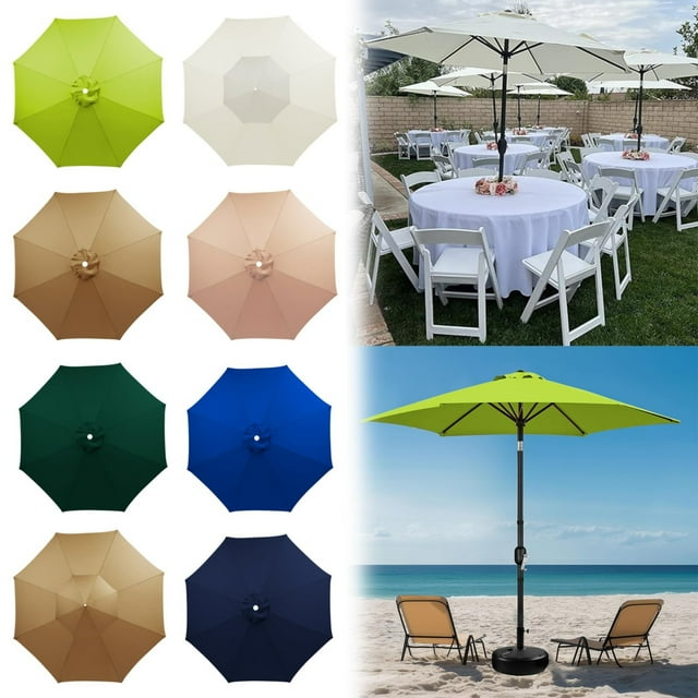Parasol de Patio Extérieur Tissu de Parasol de Table Remplaçable Tissu de Parasol de Jardin