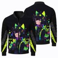thumbnail image 5 of Chaqueta de vuelo para hombre nueva de 2024 con estampado de personajes de dibujos animados en 3D, abrigo para hombre, deportes al aire libre, ciclismo, moda superior, cortavientos informal para hombr, 5 of 5