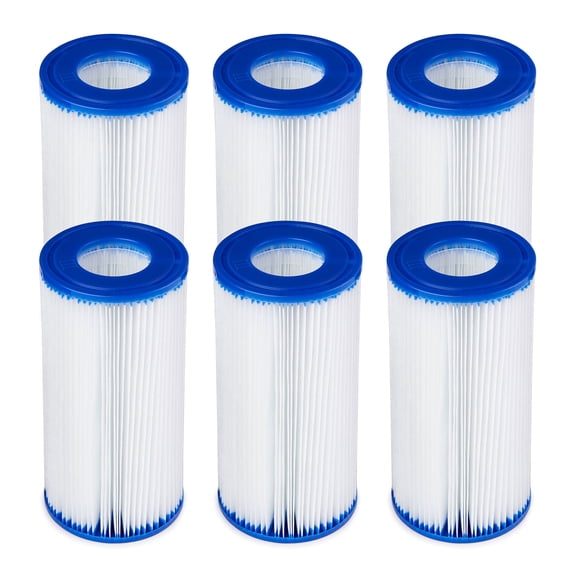 Bestway 58012 Pool Filter Cartridge Replacement 4.2"x8" Type III/A (6 Pack)