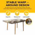 thumbnail image 4 of Vintage Flowers Table Cloths for 3 Foot Rectangle Tables, Birds Retro Art Elegant Farmhouse Patio Waterproof Elastic Fitted Tablecloths, Washable Rectangular Table Cover for Camping, 4 of 8