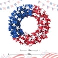 thumbnail image 5 of Lyacmy Memorial Day Wreath for Front Door Patriotic Wreath, 22 Inch 4th of July Door Wreath Red White Blue Wreath Handcrafted Wreath for Presidents' Day Party Supplies Decorations, 5 of 7