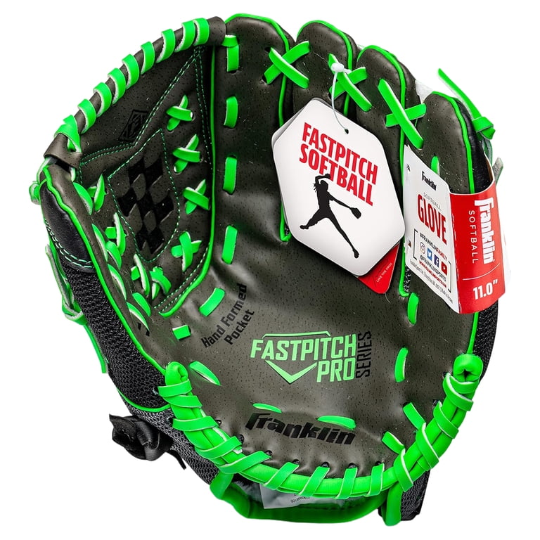 Franklin Sports Fastpitch Pro Softball Glove, 11 in, Lime Green