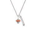 thumbnail image 2 of Delight Jewelry Silvertone Crystal Orange Spinner Silvertone Courage Strength Wisdom Honesty Bar Charm Necklace, 23", 2 of 4