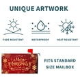 thumbnail image 4 of Merry Christmas Red Mailbox Cover Magnetic Standard Size 18" X 21" Happy New Year Winter Snowflakes Mailbox Covers Christmas Decor Magnetic Mailbox Covers Post Letter Box Wrap Cover for Outdoor Decor, 4 of 6