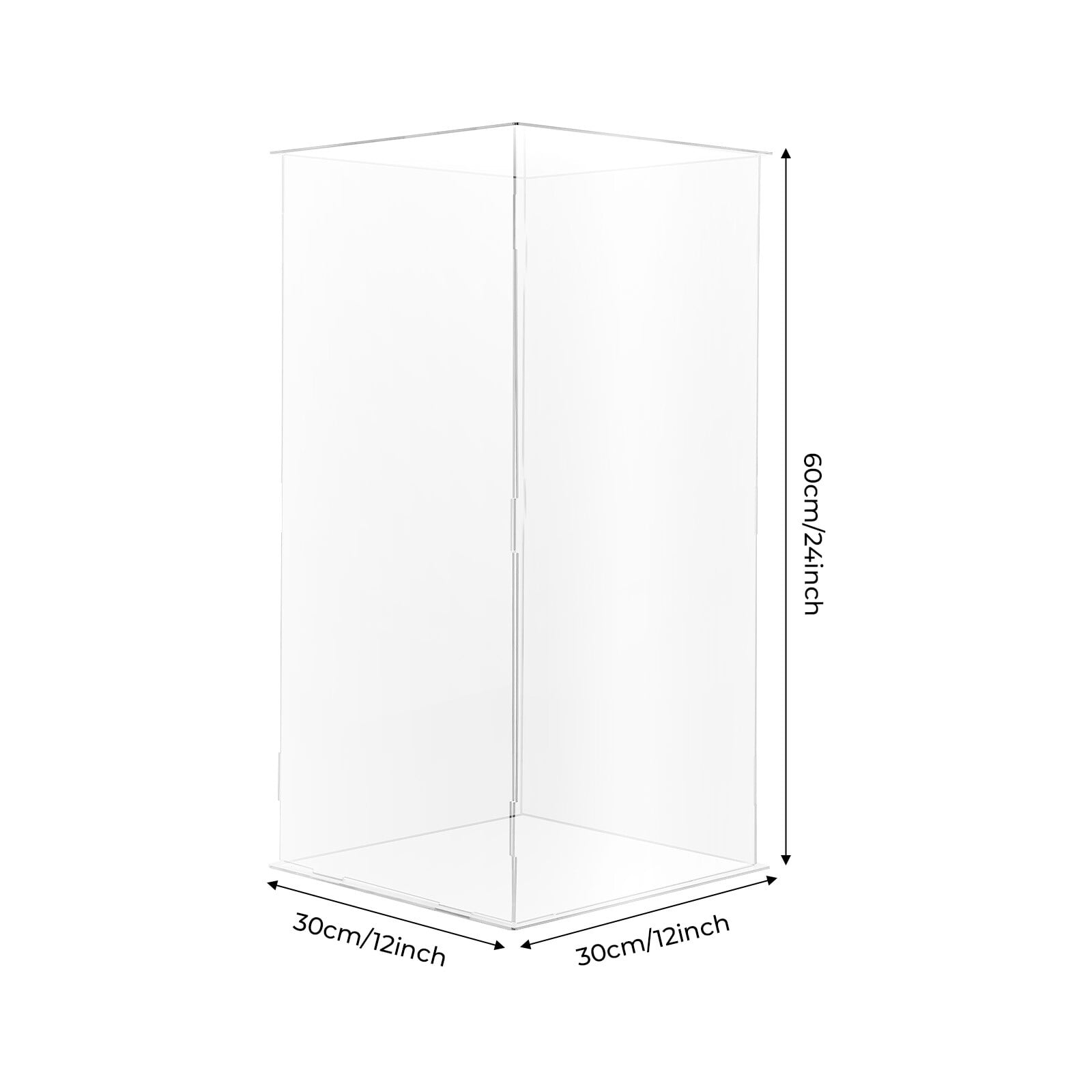 12×12×24" Acrylic Display Stand Clear Flower Bouquet Holder
