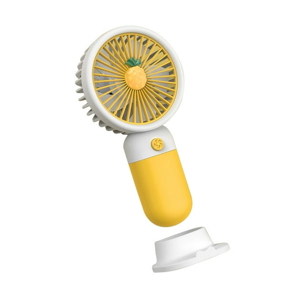 Mini ventilador de mano recargable Matsuzay amarillo soporte para Electrodomésticos