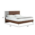 thumbnail image 5 of Benjara Leen Queen Size Bed with Tall Headboard, Italian Faux Concrete, Brown, 5 of 6